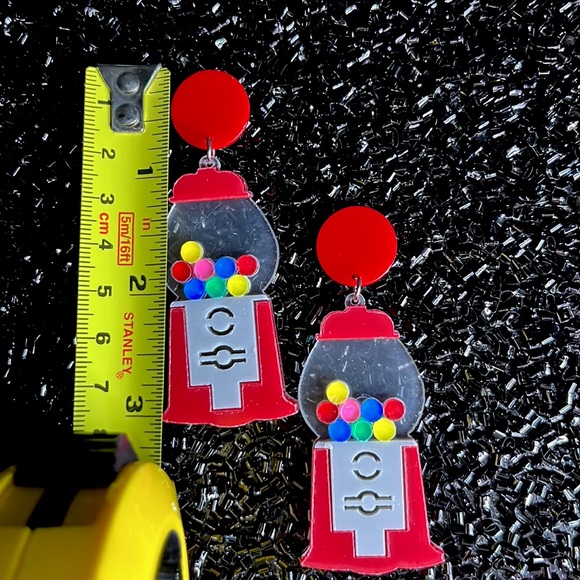 Bubble Gum Machine Dangle Earrings.Great Statement Piece - Picture 12 of 13